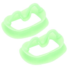 2 Stück Silikon-Wangenhalter Dental Mundöffner Hellgrün Wiederverwendbar Tragbar
