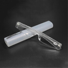 (-2.5, Transparent) Comfy Ultra Light Rimless Reading Glasses Men Women Resin Clear Reading Glasses