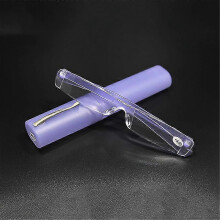 (-1.5, Purple) Comfy Ultra Light Rimless Reading Glasses Men Women Resin Clear Reading Glasses