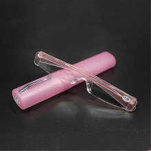 (-1.5, Pink 1) Comfy Ultra Light Rimless Reading Glasses Men Women Resin Clear Reading Glasses