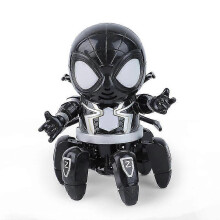 (Black)Spider-man Robot With Light & Music Spider Leg Design With Waving Arms Musical Toy