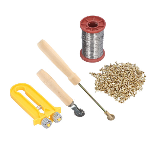 Beekeeping Starter Tools Kit Wire Embedder Beehive Wire Tensioner with Copper Eyelets Iron Wires 2