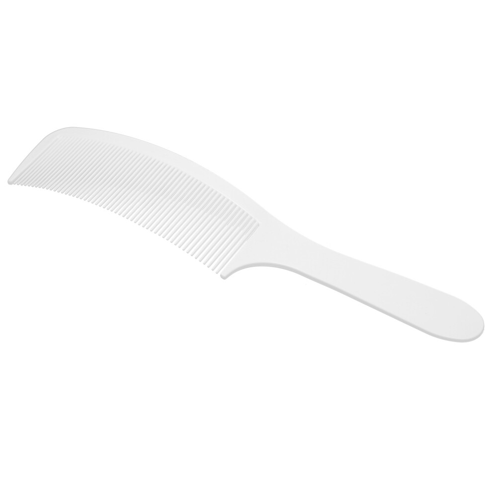 Unisex White Plastic Curved Detangling Comb 22.5Cm For Salon & Home