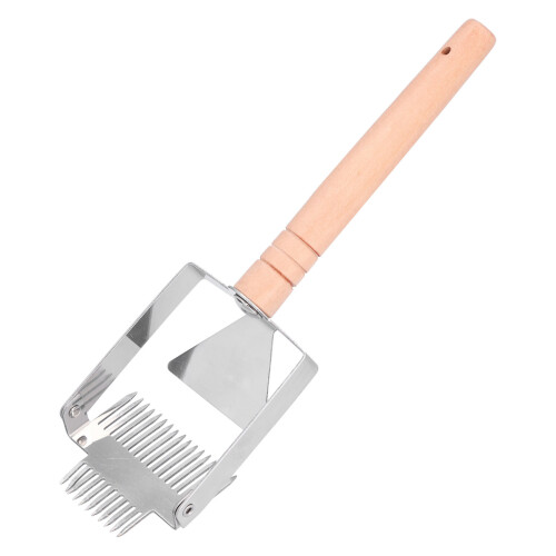 Uncapping Fork Double Head Honey Cutting Fork Scraper Beehive Tool Beekeeping ToolsWooden Handle 1