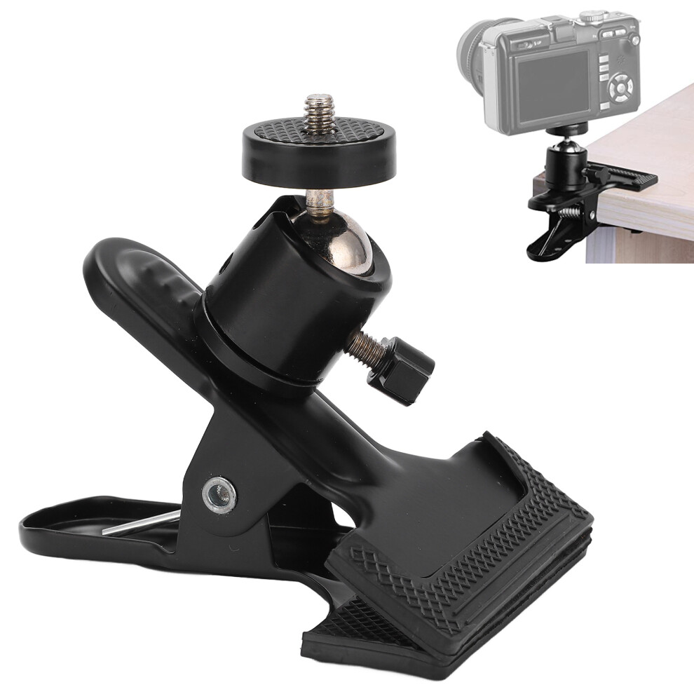 Metal Tripod Camera Clip Clamp 360 Rotatable Ballhead For Motion Camera Black 4651390688468