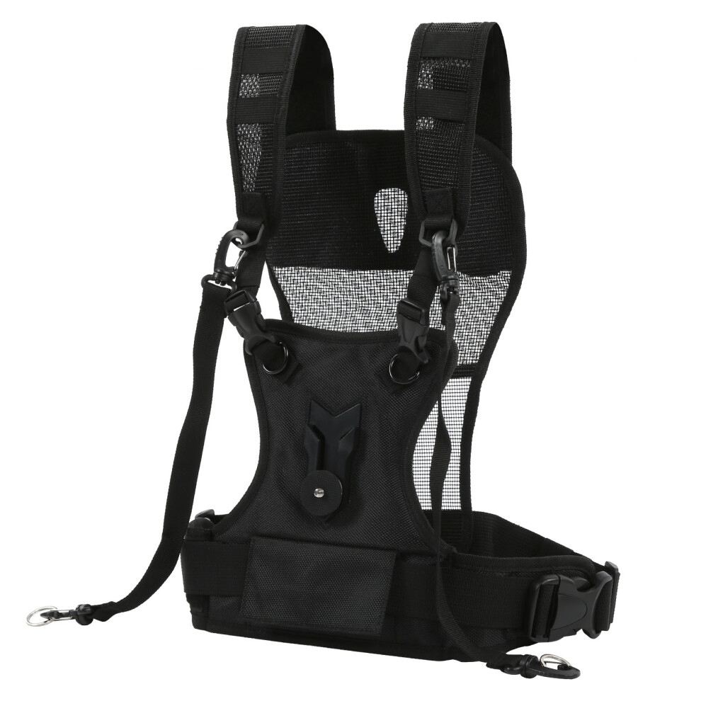 Adjustable Dual Camera Strap Nylon Chest Harness For Dslr Camera Workers 8451391456822
