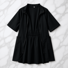 Black Pet Grooming Clothes Comfortable and Practical for Professionals