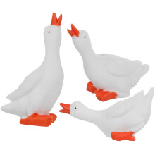 12 sztuk miniaturowych ozdób na tort w kształcie dużej białej gęsi, 4,50 x 2,90 x 1,50 cm