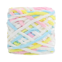 Plush Chenille Chunky Yarn 100g – Soft Velvet Macaroon Yarn for Crocheting, Knitting Blankets & Baby Items – Christmas Gift (Compatible with