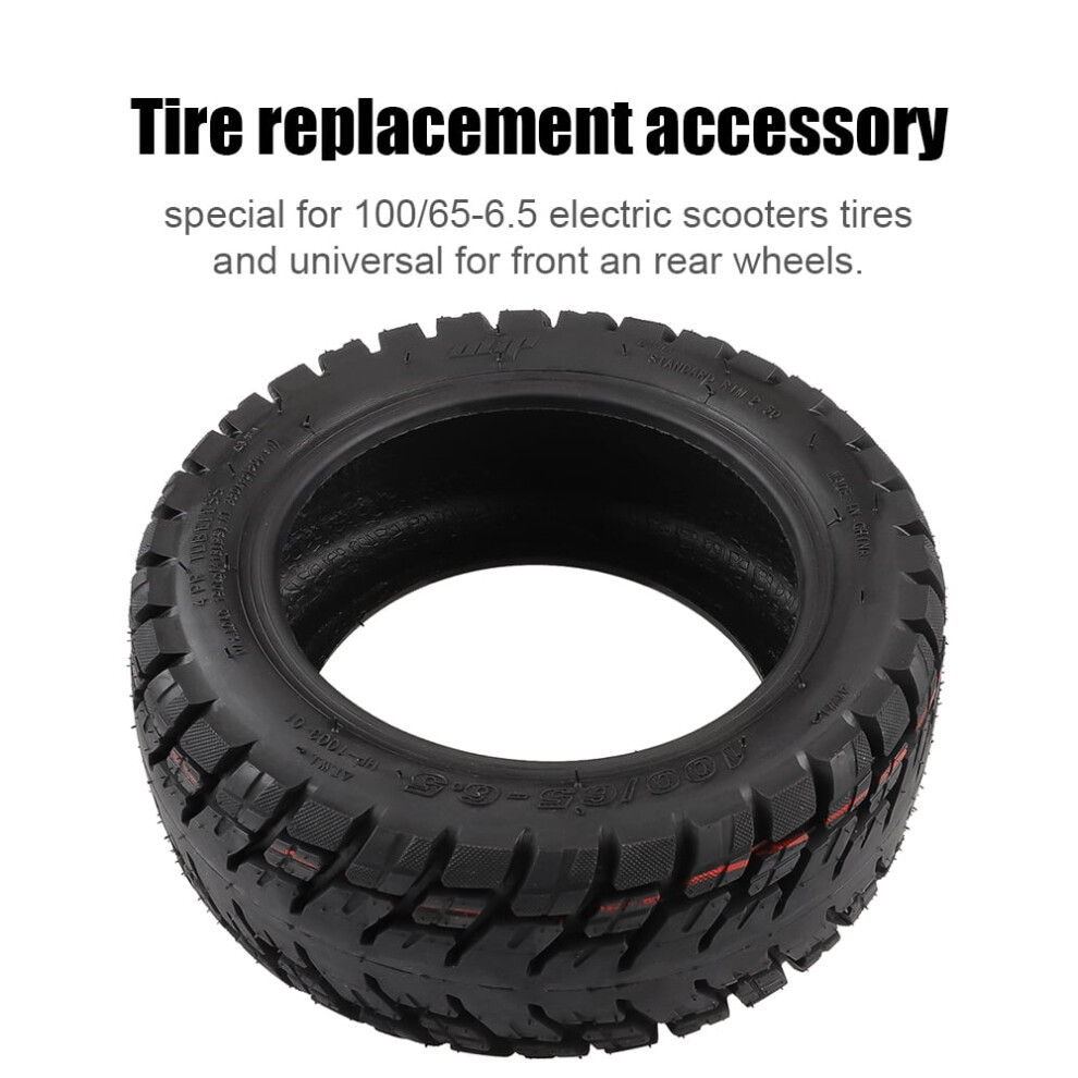 Ulip 11 Inch 100/65-6.5 Tubeless Tireoff-Road Tire With Nozzle, Premium Rubber Material 9448483351591