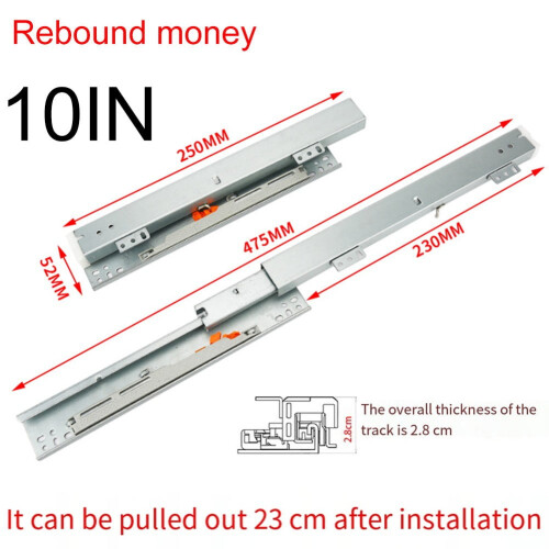 Underfloor Drawer Runners Floor Mounting 250mm 1 Pair