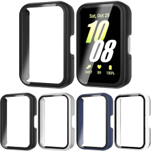 Pacáiste 4 atá comhoiriúnach le Cosantóir Scáileáin Samsung Galaxy Fit3 + Clúdach Aghaidhe PC Crua + Gabhálais Tuairteora