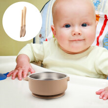 DAMAI Stainless Steel Bowls with Suction, 2-in-1 SUS304 Bowl & Removable Silicone Suction Bowl Anti Scald Non Toxic Snack Container for Food Feeding