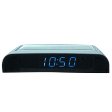 Car Digital Solar Clock High Quality Car Thermometer Dashboard Brand New Clock Four Color Auto Interior Accessories blue
