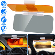 iMounTEK Anti-Glare Sun Visor Extender for Cars SUVs and Trucks, Orange and Gray, 2 Pieces