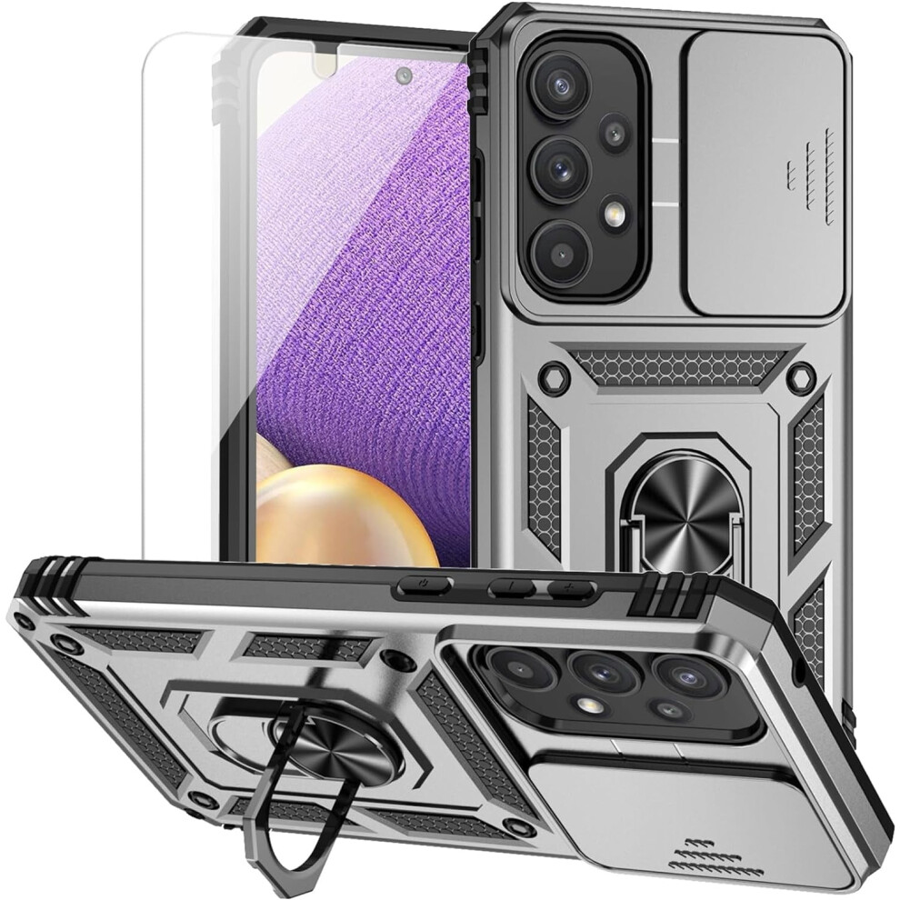 Compatible With Samsung Galaxy A35 5G Case + Screen Protector – Dual-Layer, Military-Grade Drop Tested, Magnetic Ring Holder & Kickstand 9028731117607