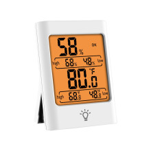 Indoor Digital Thermometer Temperature Gauge Humidistat Hygrometer with Max & Min Humidity and Temperature Records, High-Precision Sensors