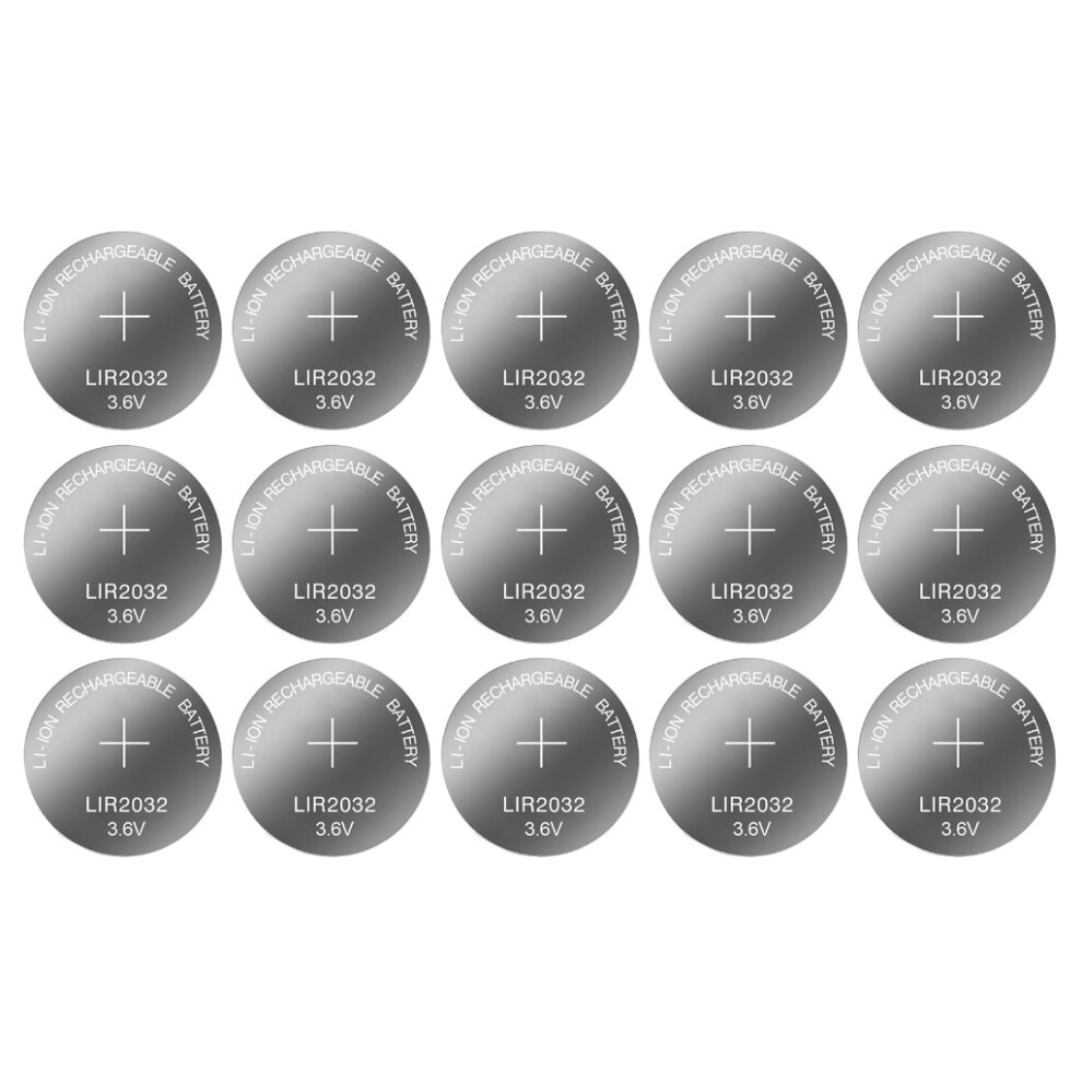 Pack Of 5/10/15/20/25/30Pcs Rechargeable Button Cell Batteries 3.6V 40Mah Lir2032 Lir 2032 Coin Cells For Remote Devices 9448483355704