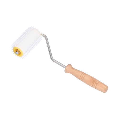 Plastic Honey Uncapping Roller with Wooden Handle Beehive Extracting Roller Beekeeping Tool 2