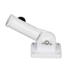 90Adjustable Wall Flag Pole Base Flag Pole Mounting Bracket with Hardwares Aluminum Flag Holder Bra