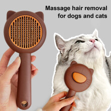 Pet Slicker Brush Self-Cleaning Shedding Comb for Dogs and
