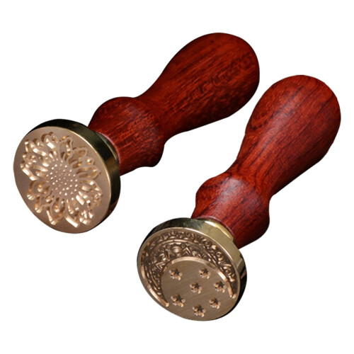 2 Sets Wax Seal Stamp Kit Custom Stickers Lacquer Retro