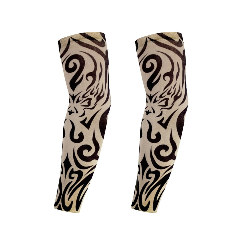 Simulation Tattooing Arm Sleeves Sunproof Arm Covers for Outdoor Enthusiast Sport Accessory Driving Cycling Arm Protectors