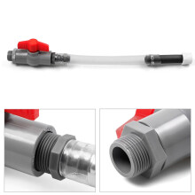 Fuel Jug Filler Hose with Integrated Shutoff Valve for User Friendly Refueling