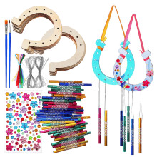 Horseshoe Wall Wind Chime Birthday Supplies Decoration Spiral Bride