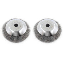 2pcs 6X20cm Trimmer Thin Steel Wire Brush Weeding Plate for Lawn Mower Garden Weed Brush Cutter Tools