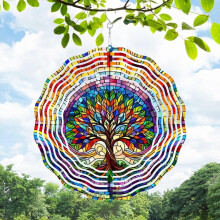 3D Red Cardinal Bird Wind Spinner Stainless Steel 10 Inch