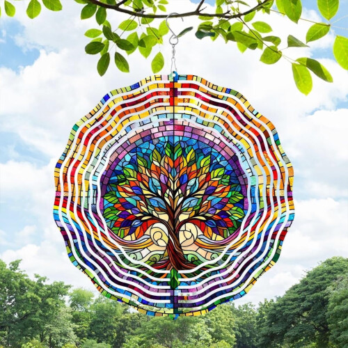 3D Red Cardinal Bird Wind Spinner Stainless Steel 10 Inch