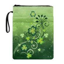Clover Pattern Zip Book Cover Sleeve – 300D Polyester