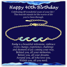 Bracelet Vagues Argentées - Cadeau pour femme - Anniversaire, Noël, Fête des Mères - S'accorde à son style