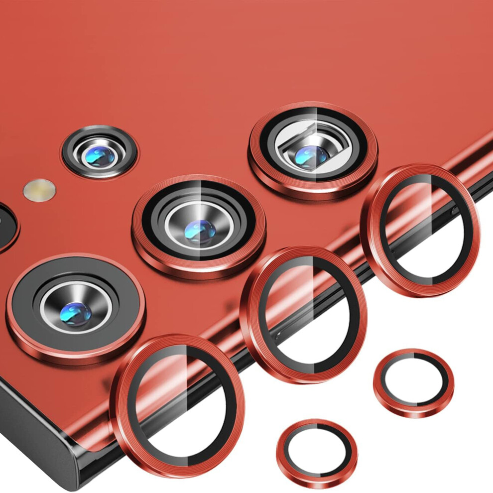 Camera Lens Protector For Compatible With Samsung Galaxy S24 Ultra Â Scratch-Resistant Ultra-Thin Tempe Glass With Aluminum Edging, Red 9028731711799