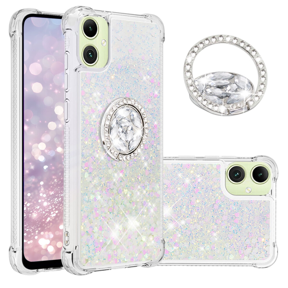 Ccsmall Clear Glitter Case For Samsung Galaxy A17/A26 Â Quicksand Sparkly Cover With Diamond Ring Holder 9028731662732