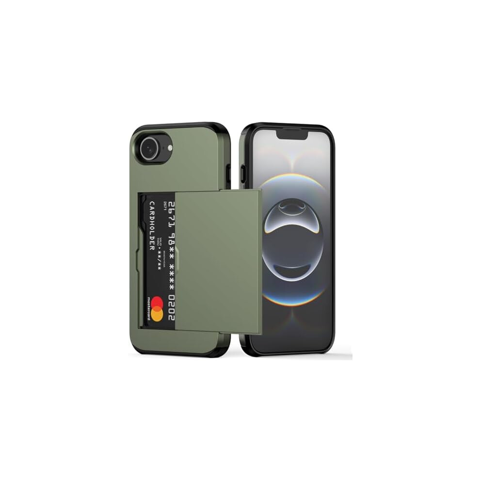 Iphone 16E Case With Card Holder Â Dual-Layer Heavy-Duty Slim Wallet Cover, Hidden Slot, Compatible With Iphone 16E 6.1" 9028731663135
