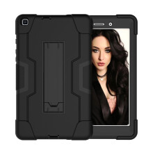 Robust cover kompatibelt med Samsung Galaxy Tab A8.0" 2019 (SM-T290/T295/T297), støttefodscover, sort