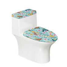 Cozy - Stretch, Elastic Edge Bathroom Toilet Lid Cover Set for Bathroom Home, Fits All Toilet Shapes