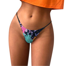 Udsalg af dameundertøj, dametrusser, moderigtige print, komfortable lavtaljede trusser, T-shirt med g-streng, bikini, g-streng til kvinder, khaki, M