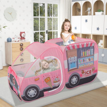 Kids Food Truck Play Tent with Storage Bag Pop-Up Foldable