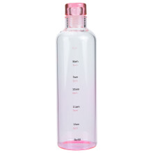 Pinke Glas-Wasserflasche für Outdoor-Aktivitäten (1 Stück)