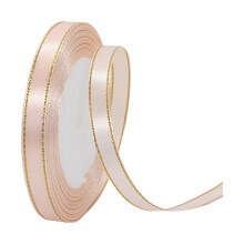 Christmas Satin Ribbons with Gold Edges – for Gift Wrapping, DIY Crafts, Floral Bouquets, Hair Bows, Sewing, Birthday & Wedding Decor