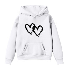Sudadera con capucha informal de manga larga para niños y niñas de AWZXDE con estampado de letras, color blanco, para niños de 7 a 8 años.