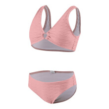 AWZXDE Mädchen-Bikini-Set, verstellbare Träger, einfarbig, niedlicher Print, Kinderbademode für Strandurlaub, Schwimmen, Rosa