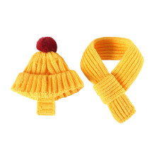 Knitted Winter Hat and Scarf Set with Ear Holes