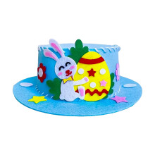 Kit de manualidades para hacer sombreros de Pascua: conjunto de arte de pollitos, conejos y huevos con nidos, hierba y limpiapipas. Compatible con
