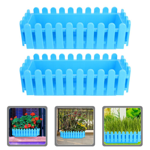 2 unidades caixa para flores com grade, vaso retangular decorativo 2