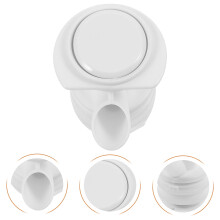 Vit plastvattenkanna med kran för vattendispenser, enkel att installera, 1 st.