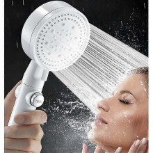 Pommeau de Douche  Haute Pression  Blanc conomie d'eau, Douchette Douche Salle de Bain Rglable  6 Modes, Pommeau de Douche Anti Calcaire avec arre